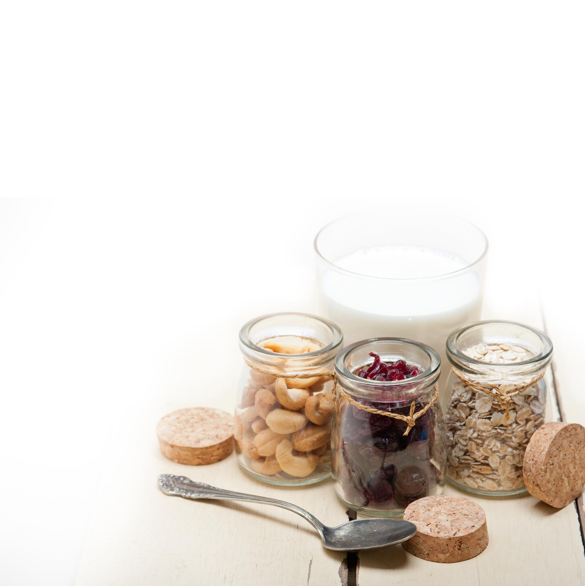 Curated pantry jars and labels